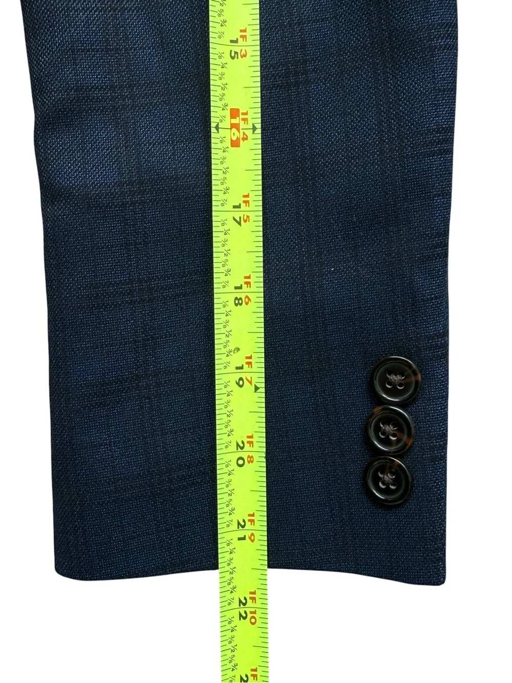 Lauren Ralph Lauren Boy’s Navy Windowpane Sport Coat Blazer 14R Tailored Stretch